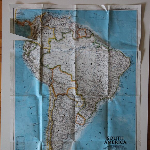 National Geographic Map" South America/ Amazonia." - Picture 4 of 4